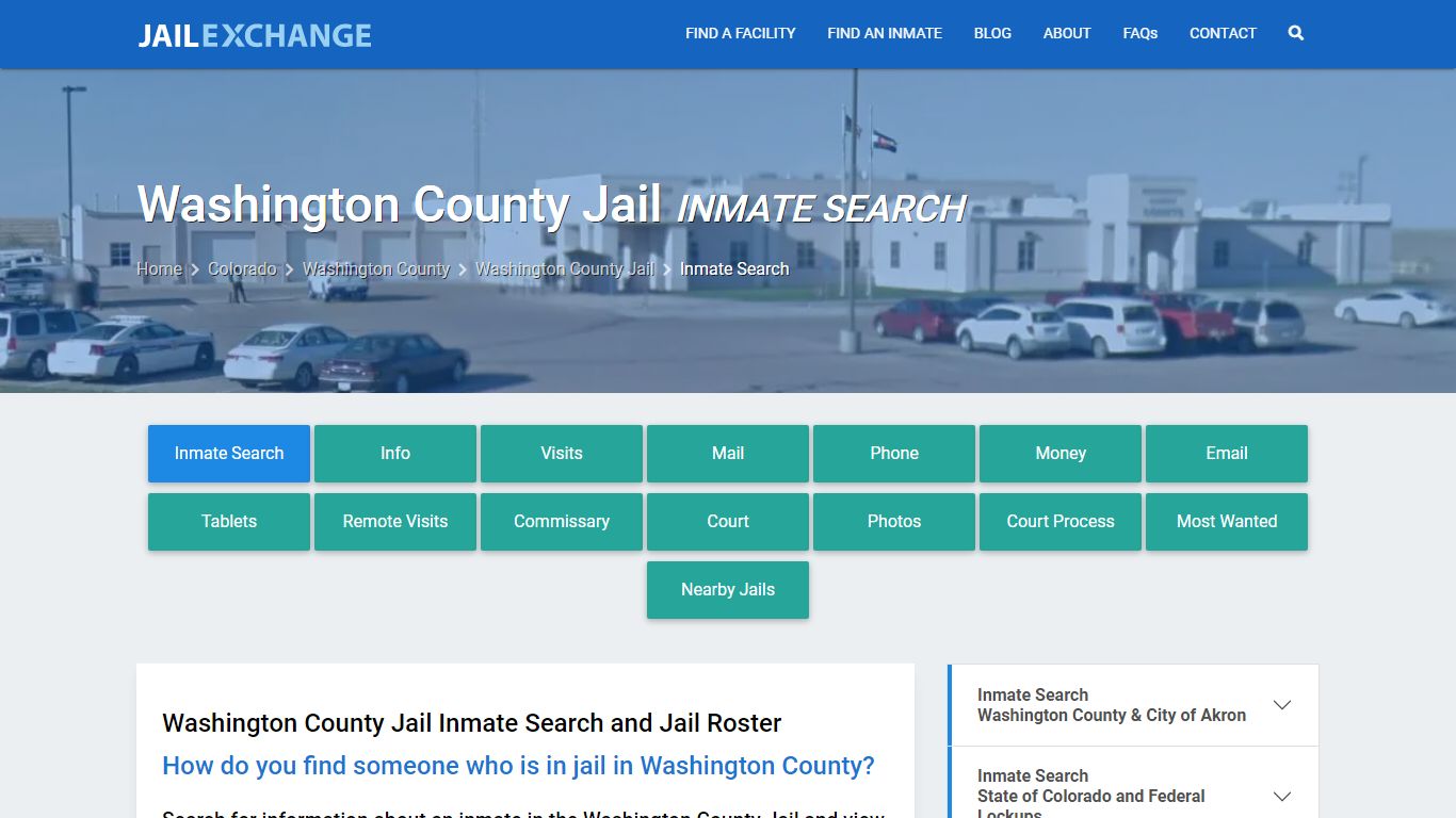 Inmate Search: Roster & Mugshots - Washington County Jail, CO